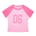 Pink T-Shirt with Star and Number Print