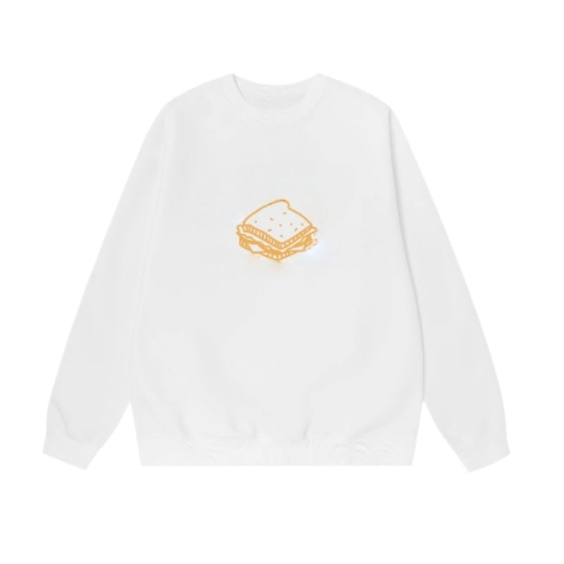 Sandwich-Print Sweatshirt-White