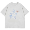 Heather Gray Cotton Starfish Oversized T-Shirt