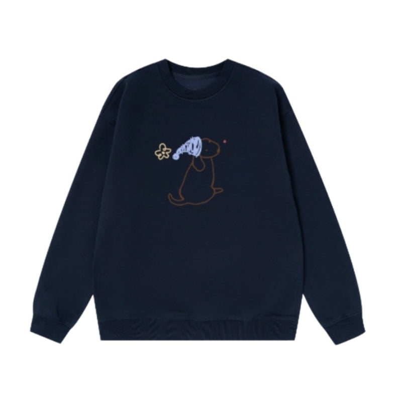 Eye-Catching Graphic Sweatshirt – Navy Blue